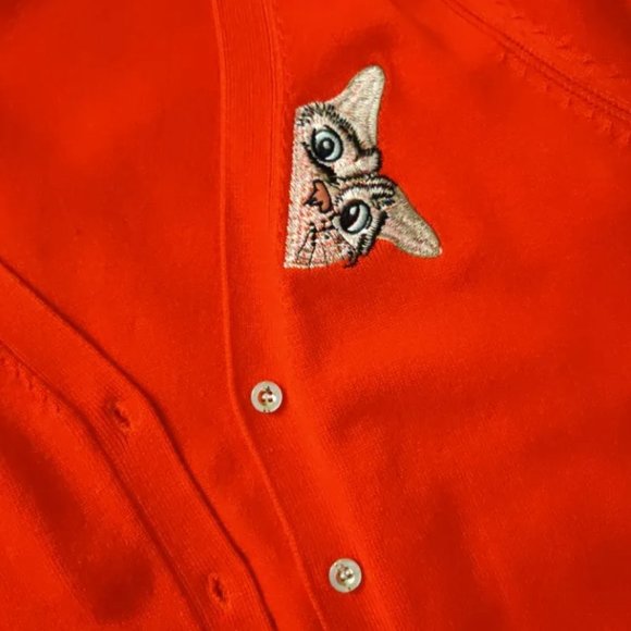 Red Cat Cardigan - Picture 3 of 3